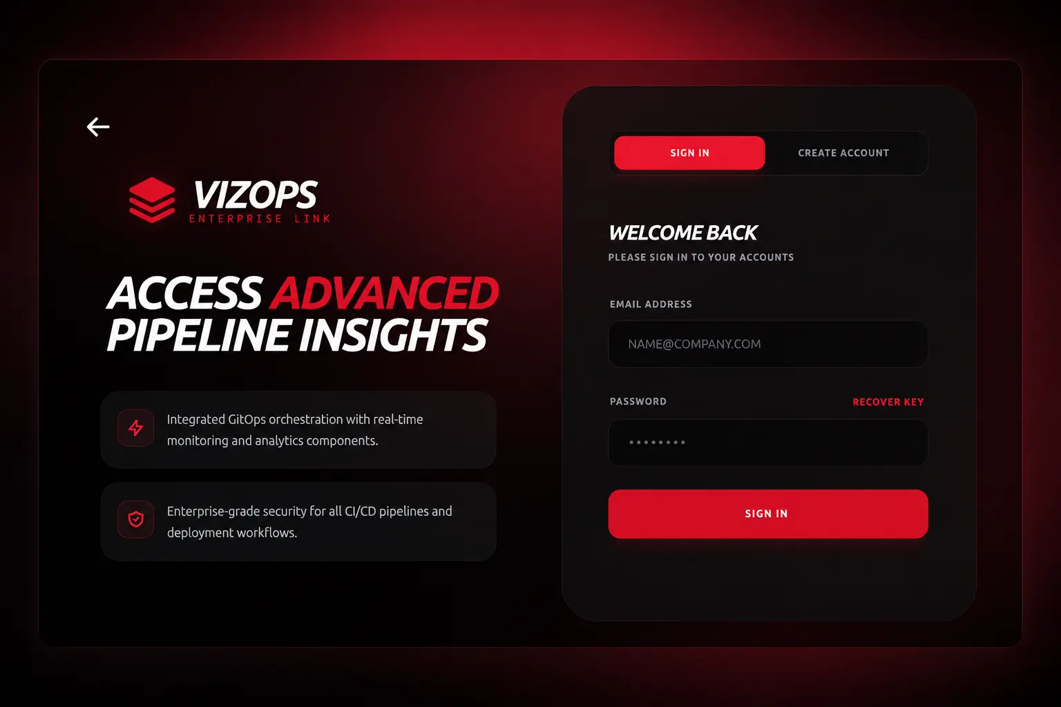 Vizops - CI/CD Pipeline Observability Dashboard screenshot 1